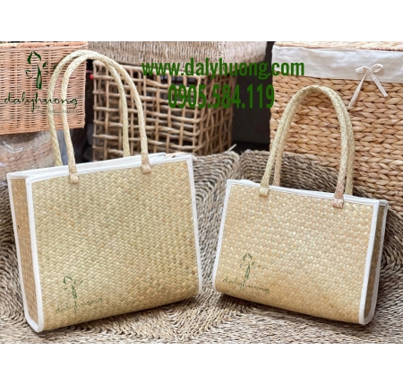 Giỏ coe bàng đi biển viền vải