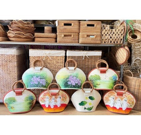 Gio lá buông vẽ hoa