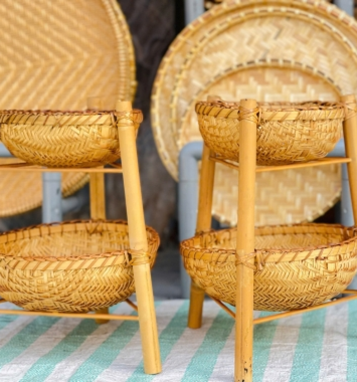 Kệ tre 2 và 3 tầng
