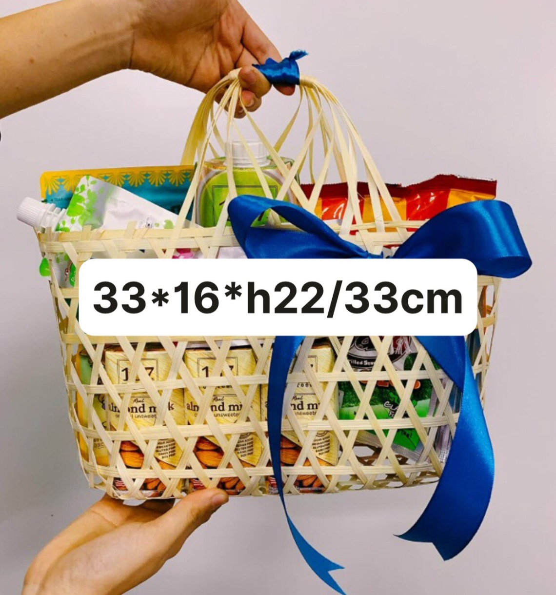 Giỏ tre chùm gói quà tet