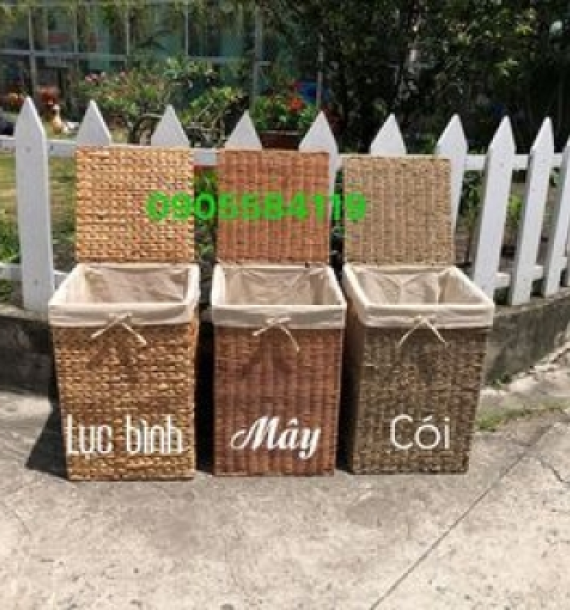 Sọt cói, mây , lục bình đựng áo quần