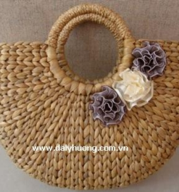 Giỏ lục bình bán nguyệt 3 hoa