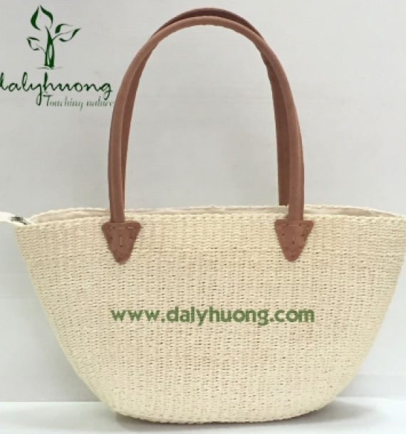 Giỏ lá buông bầu quai si nâu