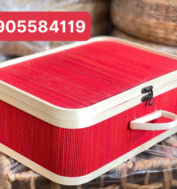 Hộp tre gói quà màu